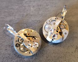 Unikat Uhrknall`s Steampunk Ohrhänger